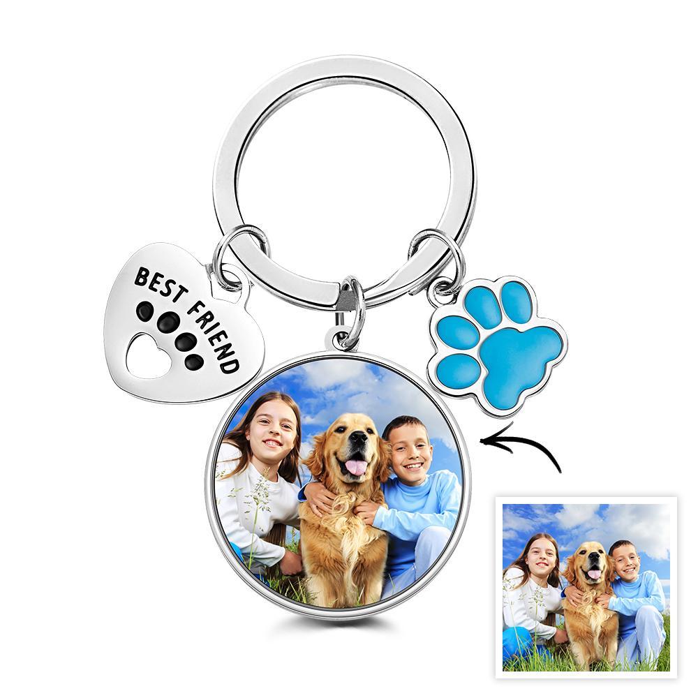 Custom Photo Keychain Best Friend Pet Dog Love Gifts - MyCameraRollKeychain