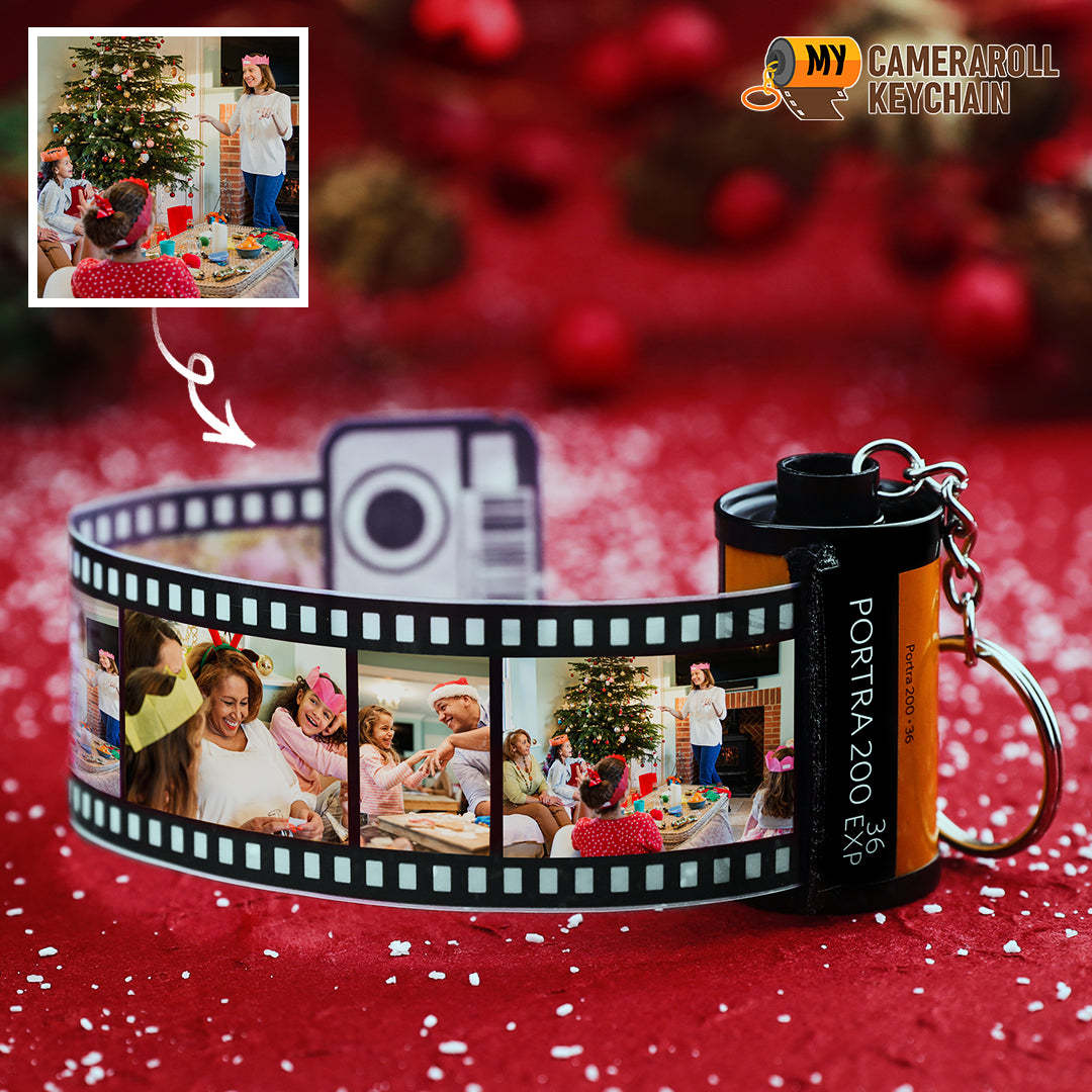 Christmas Gifts Custom Photo Film Roll Keychain Multiphoto Camera Roll Keychain