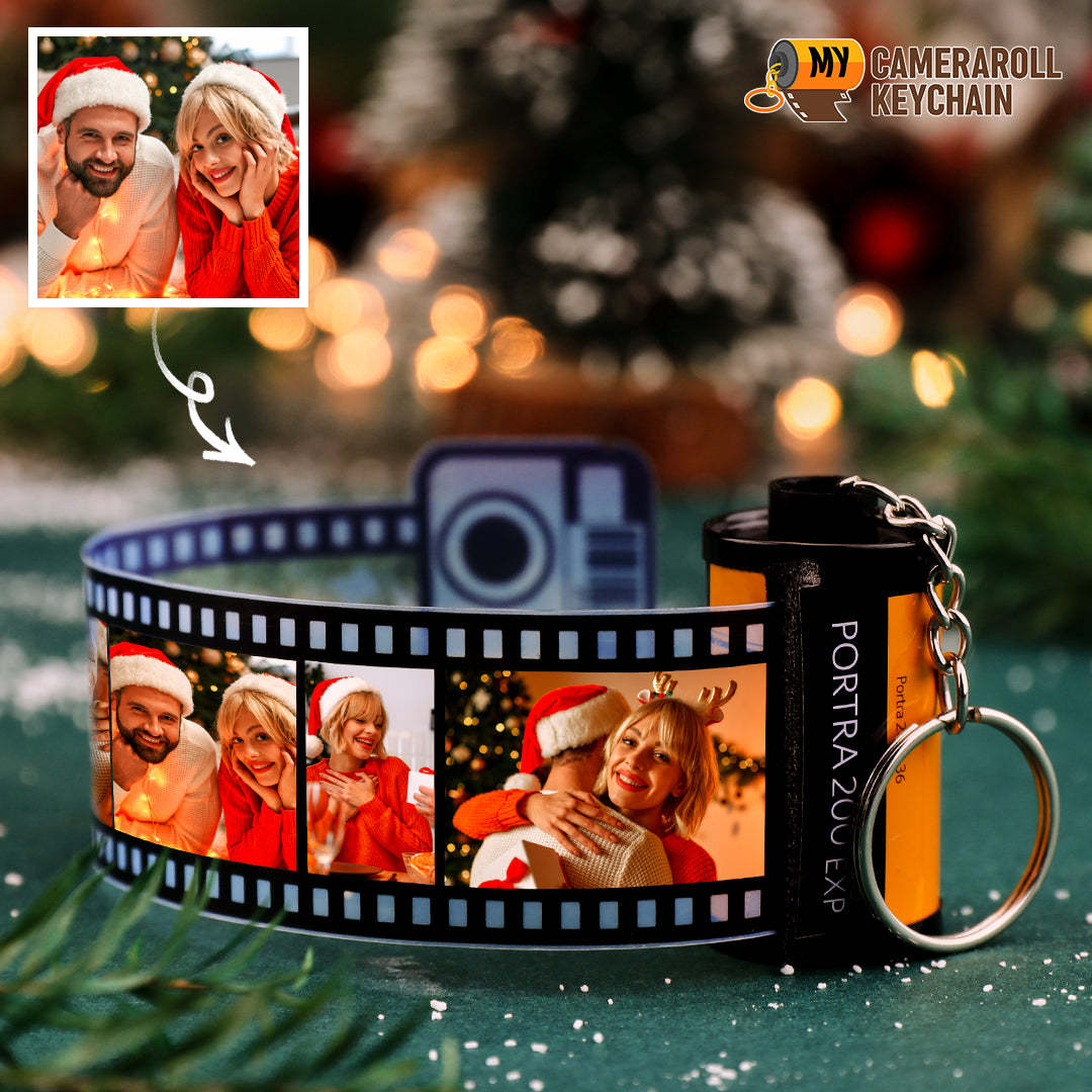 Valentine's Day Custom Photo Film Roll Keychain Multiphoto Camera Roll Keychain