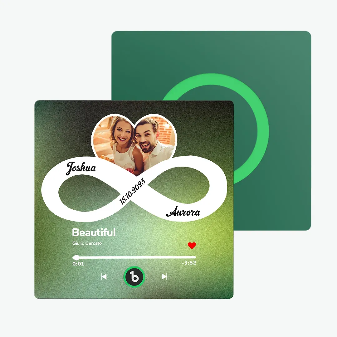 Custom Music Fridge Magnet with Colorful Frame Personalized Album Infinite Love Fridge Magnet That Can Be Played Song Ideal Gift for Couple