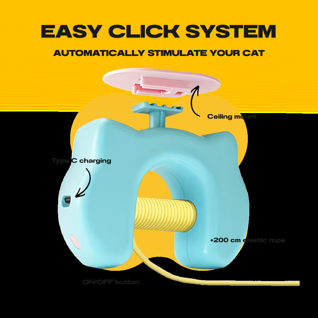 Automatic Cat Yo Yo Toy Interactive Electric Self Play Cat Toy Energy Burning Pet Toy