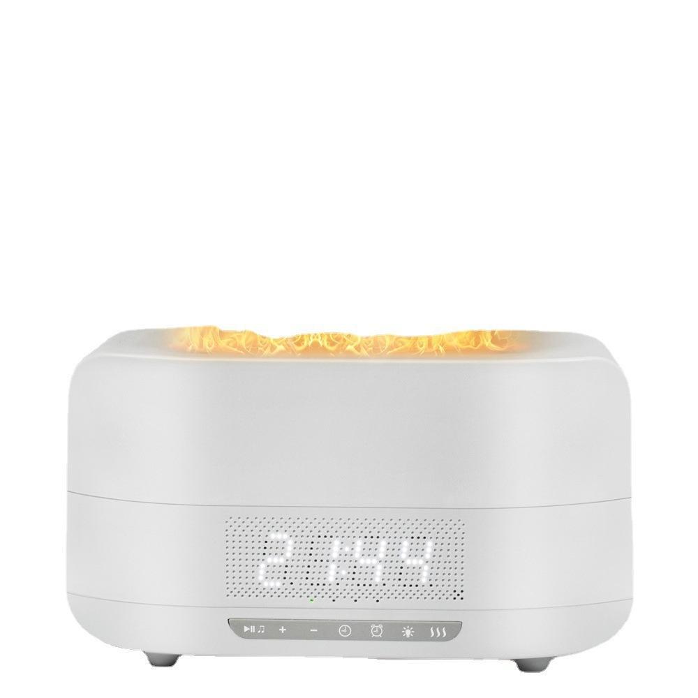 Valentine's Day Gift New Creative Simulation Flame Humidifier Wireless Bluetooth Speaker Clock Alarm Clock Gift