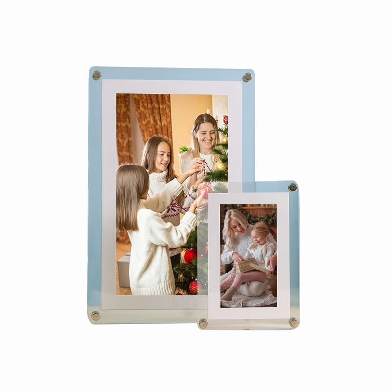 Digital Photo Frame Transparent Acrylic Video Electronic Stage Photo Album