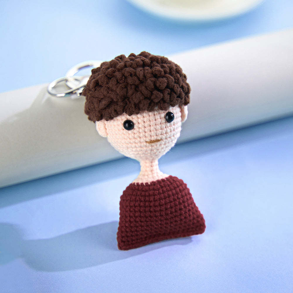Custom Crochet Doll Keychain Personalized Gifts Handwoven Mini Dolls - MyCameraRollKeychain