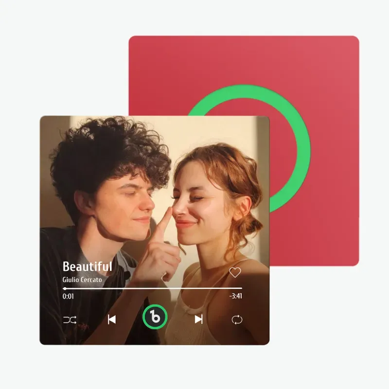 New 4.0 Upgrade Custom Music Fridge Magnet Colorful Frame Album Fridge Magnet Can Play Songs Gift for Couple