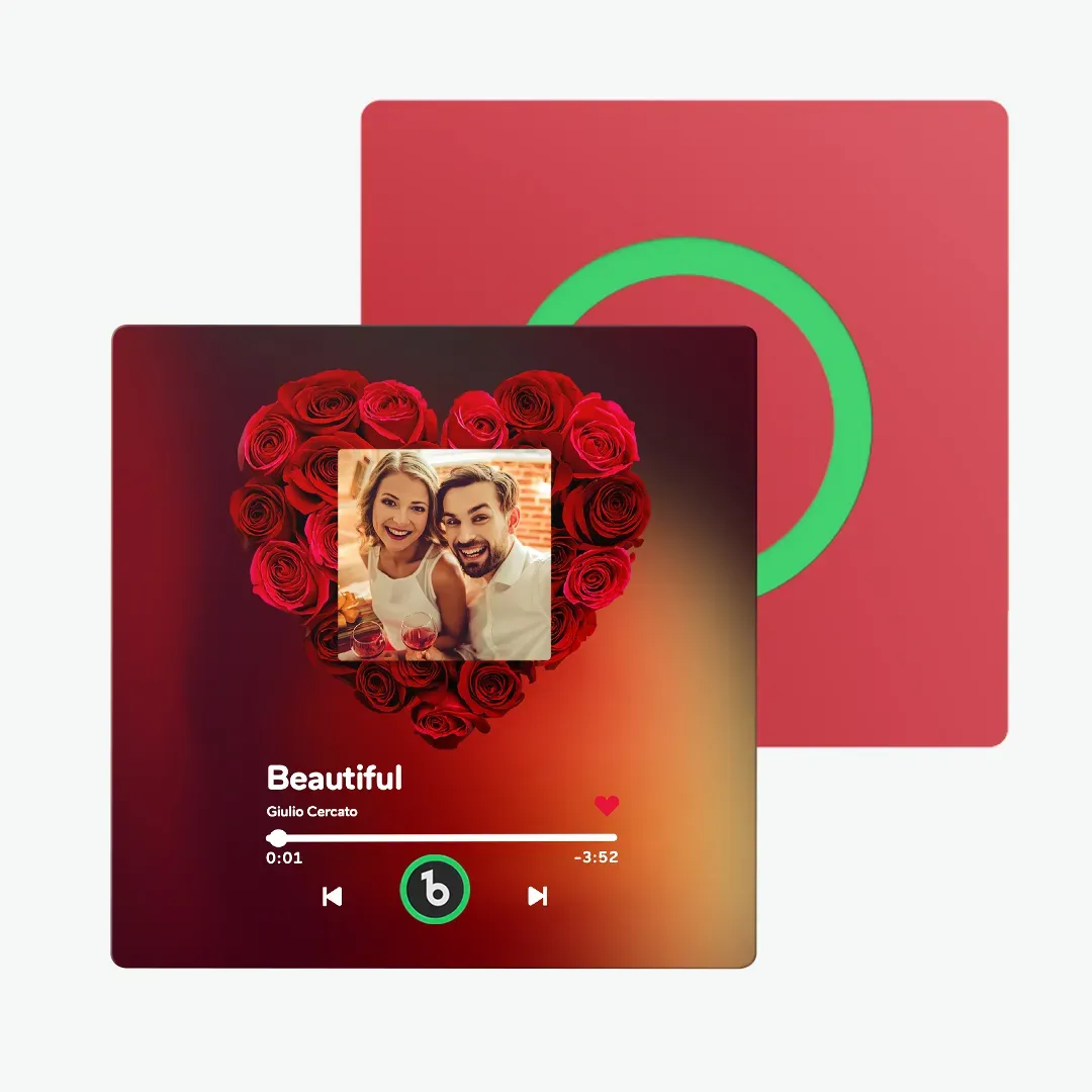 Custom Rose Music Fridge Magnet Personalized Music Fridge Magnet with Colorful Frame Anniversary Gift