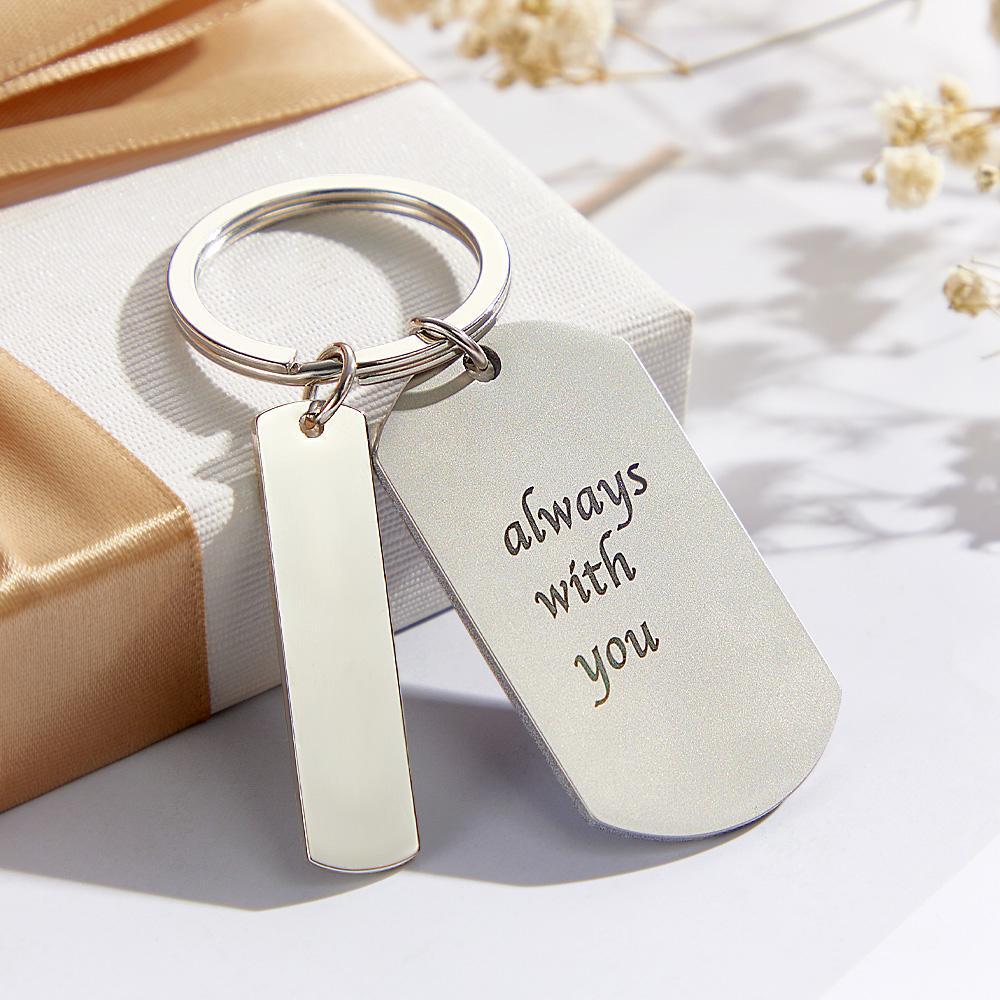 Custom Scannable Spotify Code Keychains Photo Engraved Creative Metal Gifts - MyCameraRollKeychain