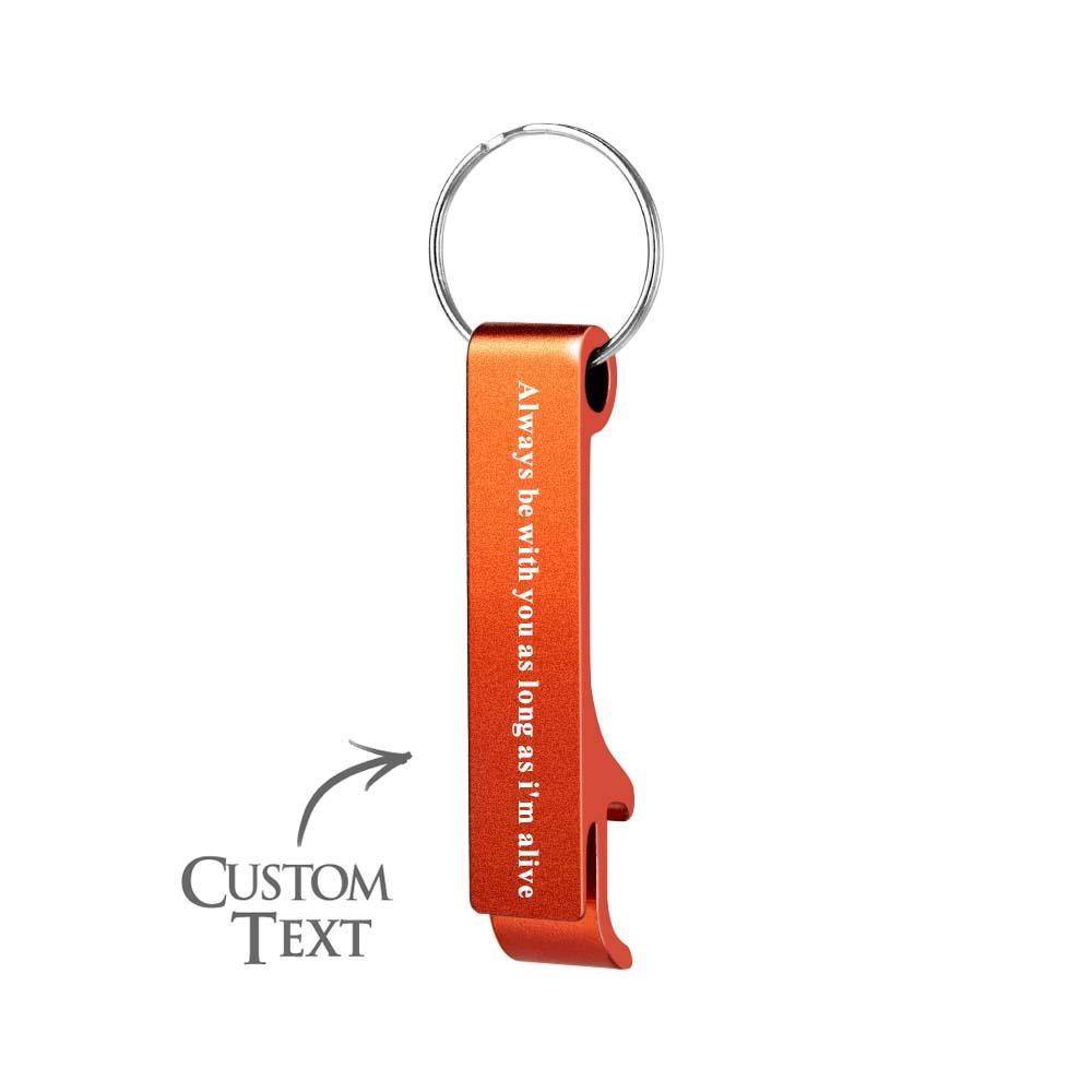 Custom Text Multi-colour Bottle Opener Keychain Personalized Beer Bottle Opener Gift for Him - MyCameraRollKeychain