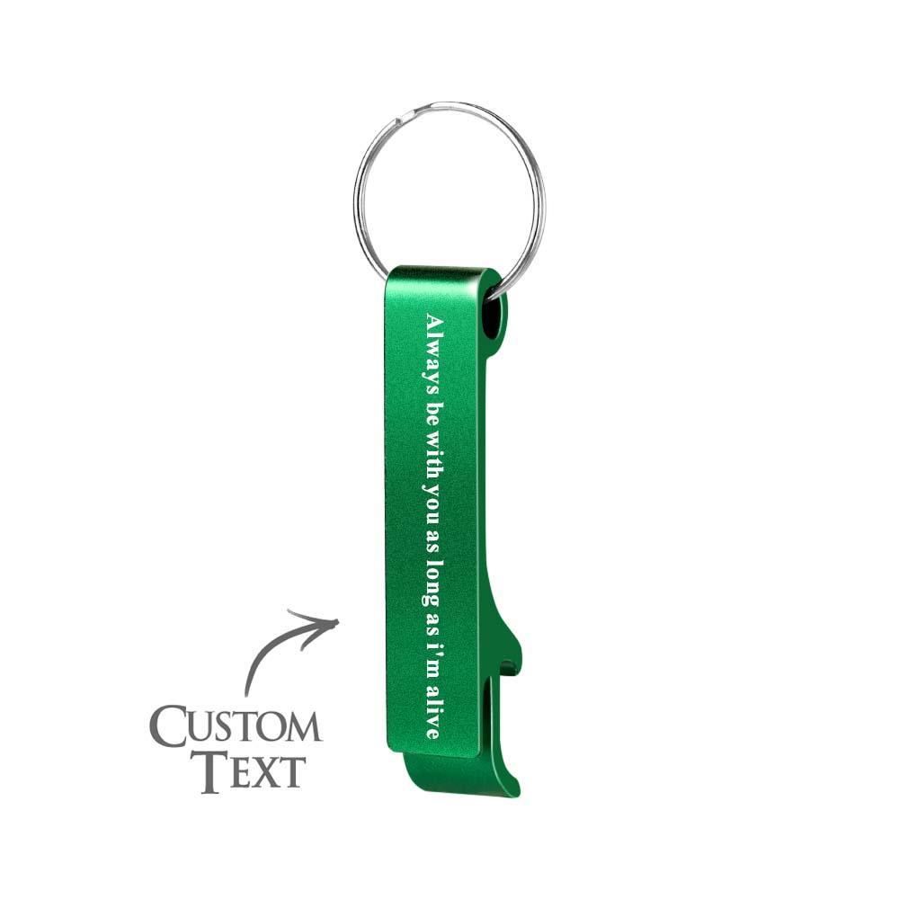 Custom Text Multi-colour Bottle Opener Keychain Personalized Beer Bottle Opener Gift for Him - MyCameraRollKeychain