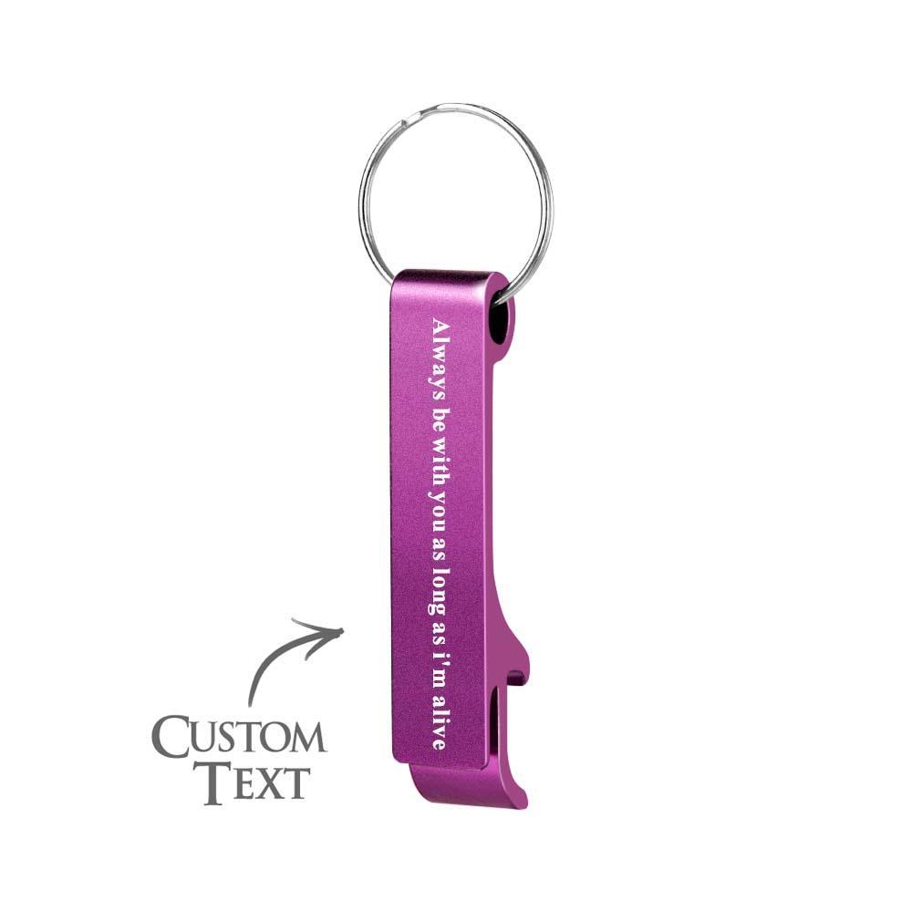 Custom Text Multi-colour Bottle Opener Keychain Personalized Beer Bottle Opener Gift for Him - MyCameraRollKeychain