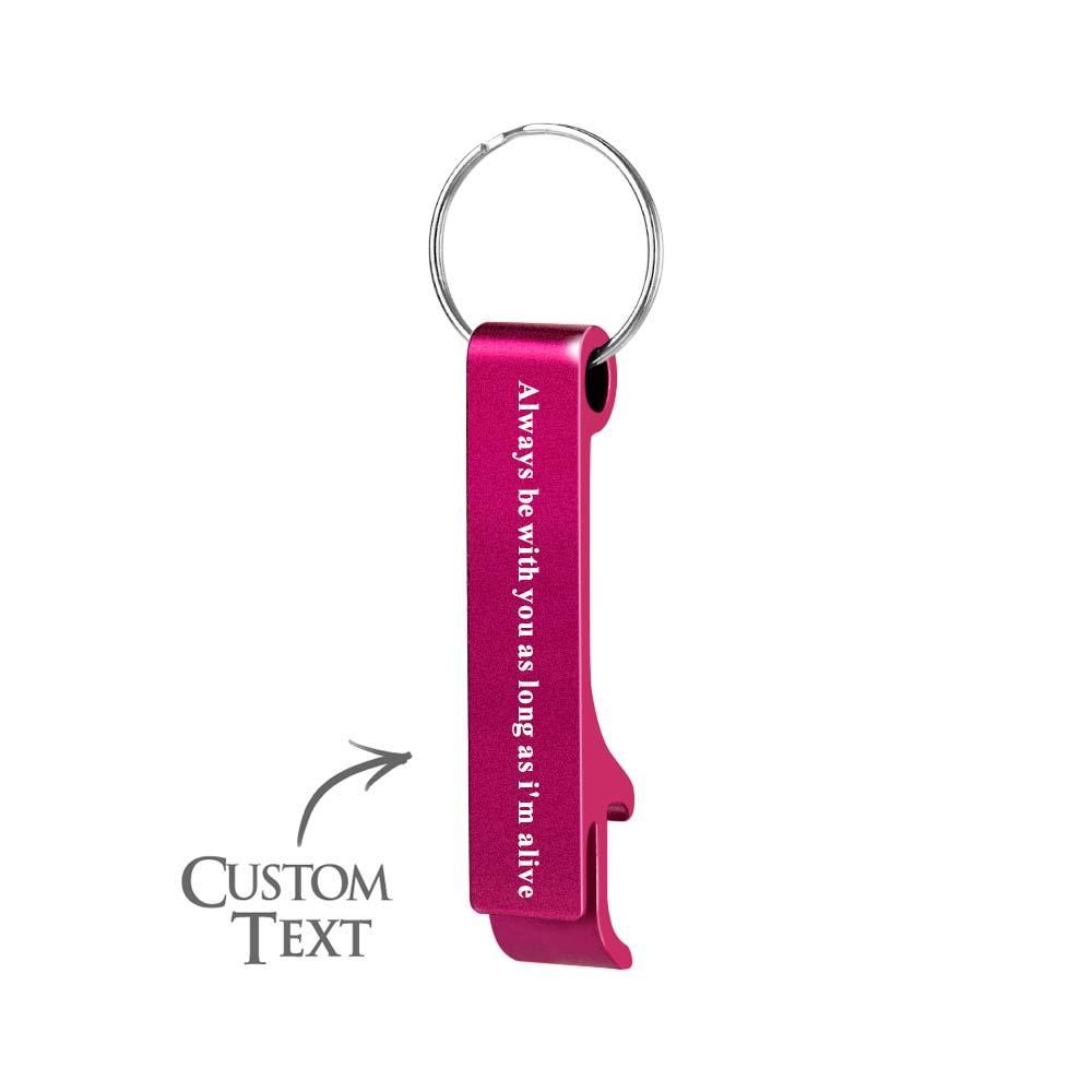 Custom Text Multi-colour Bottle Opener Keychain Personalized Beer Bottle Opener Gift for Him - MyCameraRollKeychain