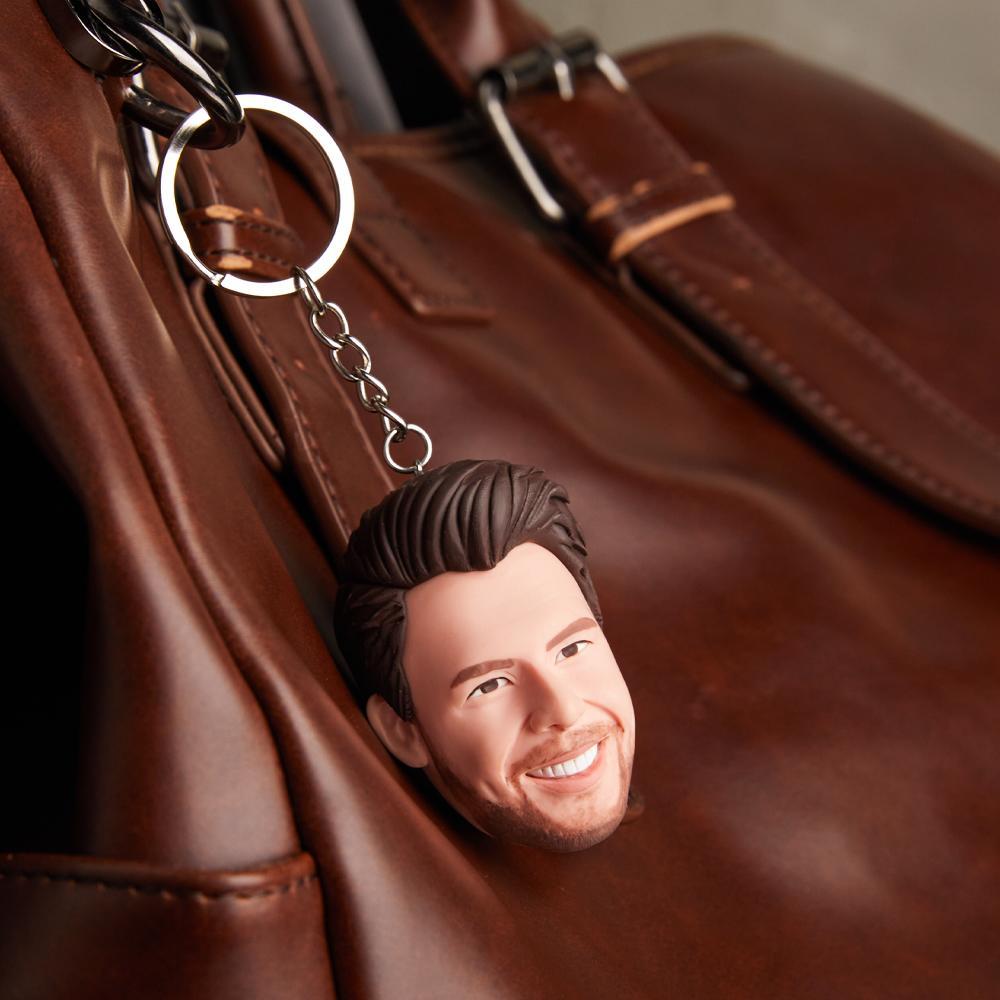 Custom Bobblehead Keychain Personalized head 2.36in - MyCameraRollKeychain