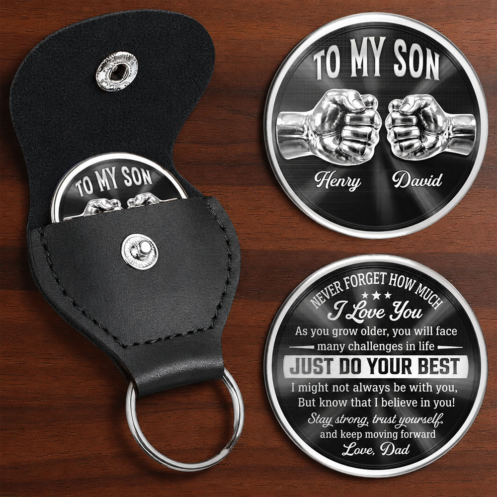 Personalized Photo Pocket Hug Gifts For Son My Son My Pride - MyCameraRollKeychain