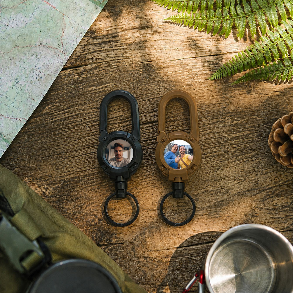 Multifunctional Retractable Carabiner Keychain – Strong Steel Wire Key Reel Clip for Outdoor, Camping, Hiking & Everyday Carry - MyCameraRollKeychain
