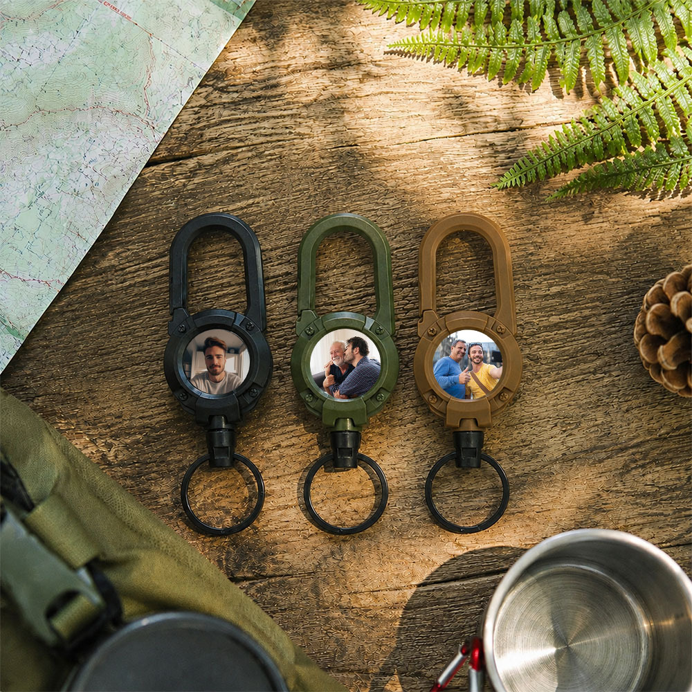 Multifunctional Retractable Carabiner Keychain – Strong Steel Wire Key Reel Clip for Outdoor, Camping, Hiking & Everyday Carry - MyCameraRollKeychain