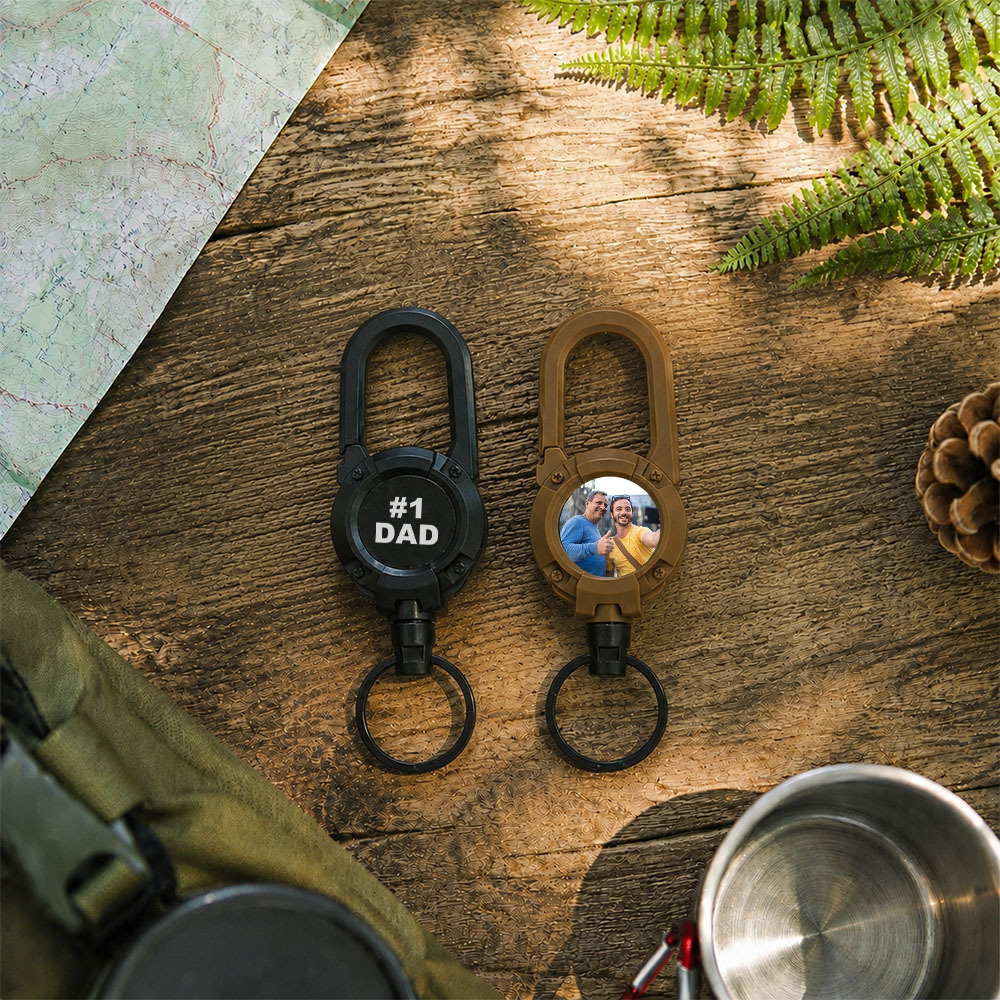 Multifunctional Retractable Carabiner Keychain – Strong Steel Wire Key Reel Clip for Outdoor, Camping, Hiking & Everyday Carry - MyCameraRollKeychain