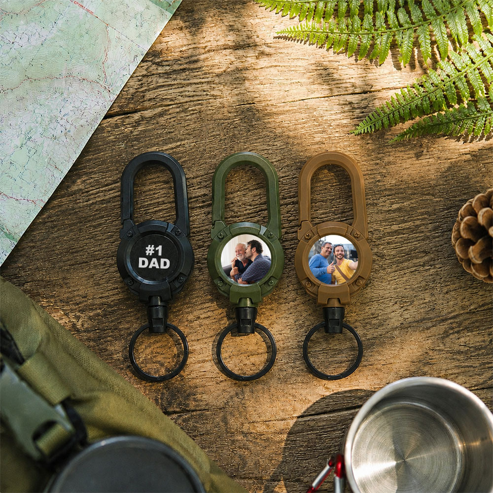 Multifunctional Retractable Carabiner Keychain – Strong Steel Wire Key Reel Clip for Outdoor, Camping, Hiking & Everyday Carry - MyCameraRollKeychain