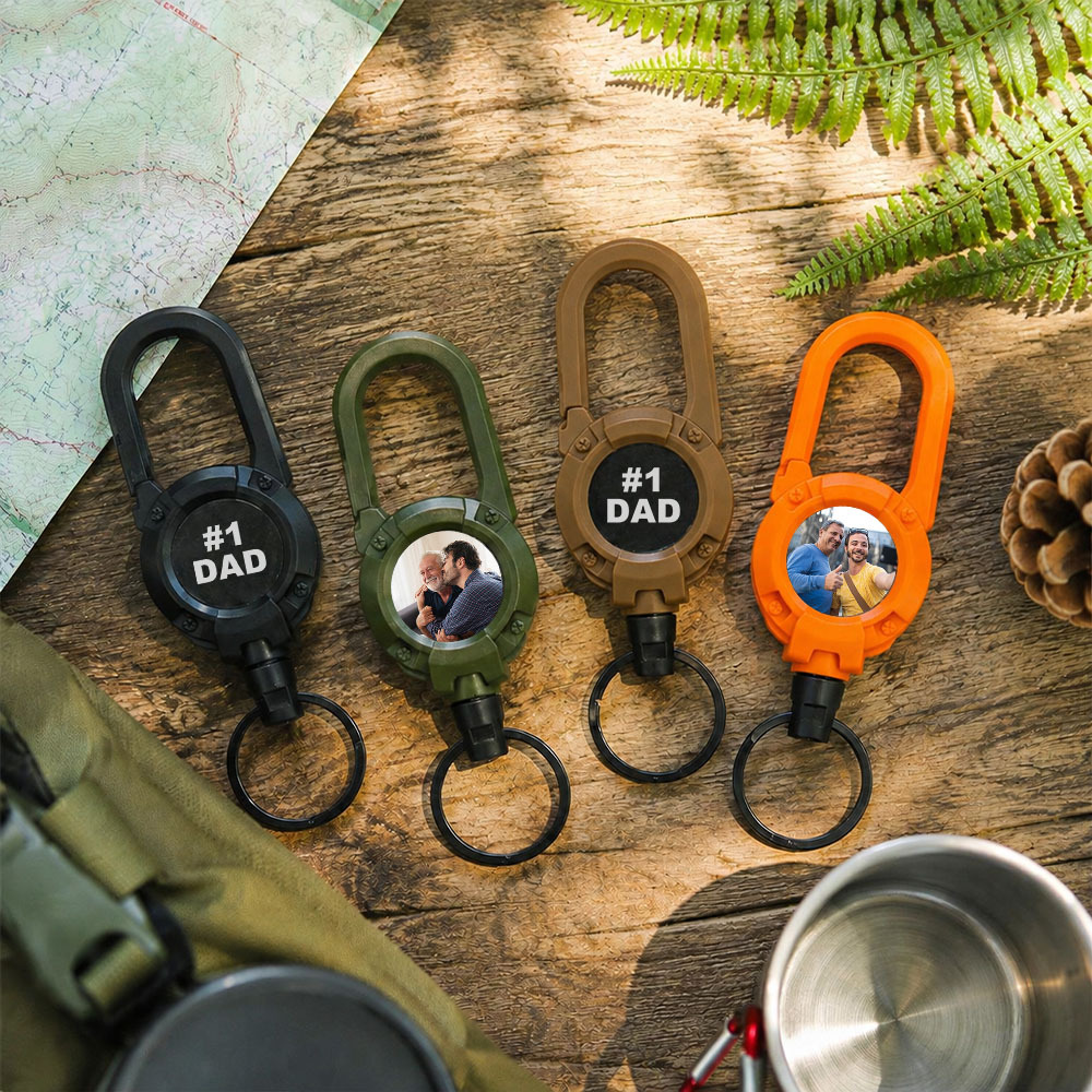 Multifunctional Retractable Carabiner Keychain – Strong Steel Wire Key Reel Clip for Outdoor, Camping, Hiking & Everyday Carry - MyCameraRollKeychain