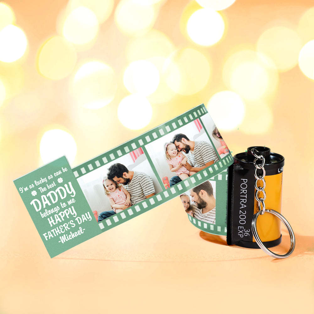 Personalized Photo Camera Keychain Thoughtful Film Roll Keychain Gift For Dad - MyCameraRollKeychain