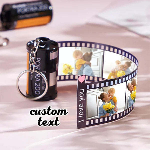 Custom Text For The Film Roll Keychain Personalized Spotify Camera Roll Keychain with Reel Album