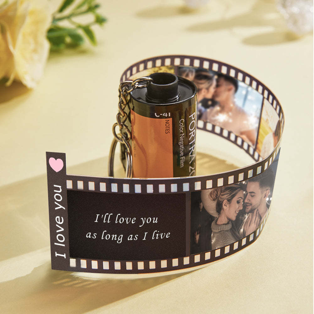 Custom Text For The Film Roll Keychain Personalized Spotify Camera Roll Keychain with Reel Album