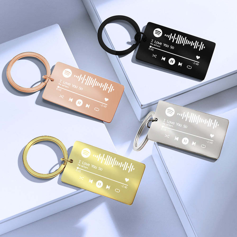 Custom Spotify Code Keyring Gifts for Couple 4 Color - MyCameraRollKeychain