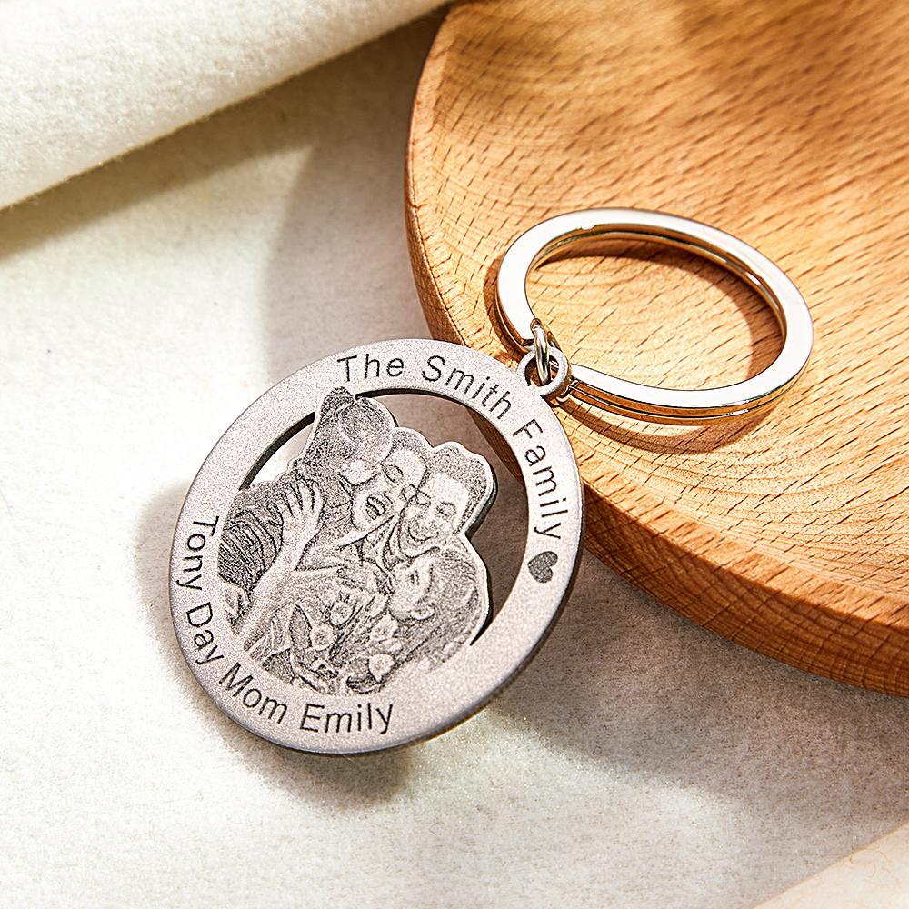Custom Photo Keychain Creative Family Theme Gifts - MyCameraRollKeychain