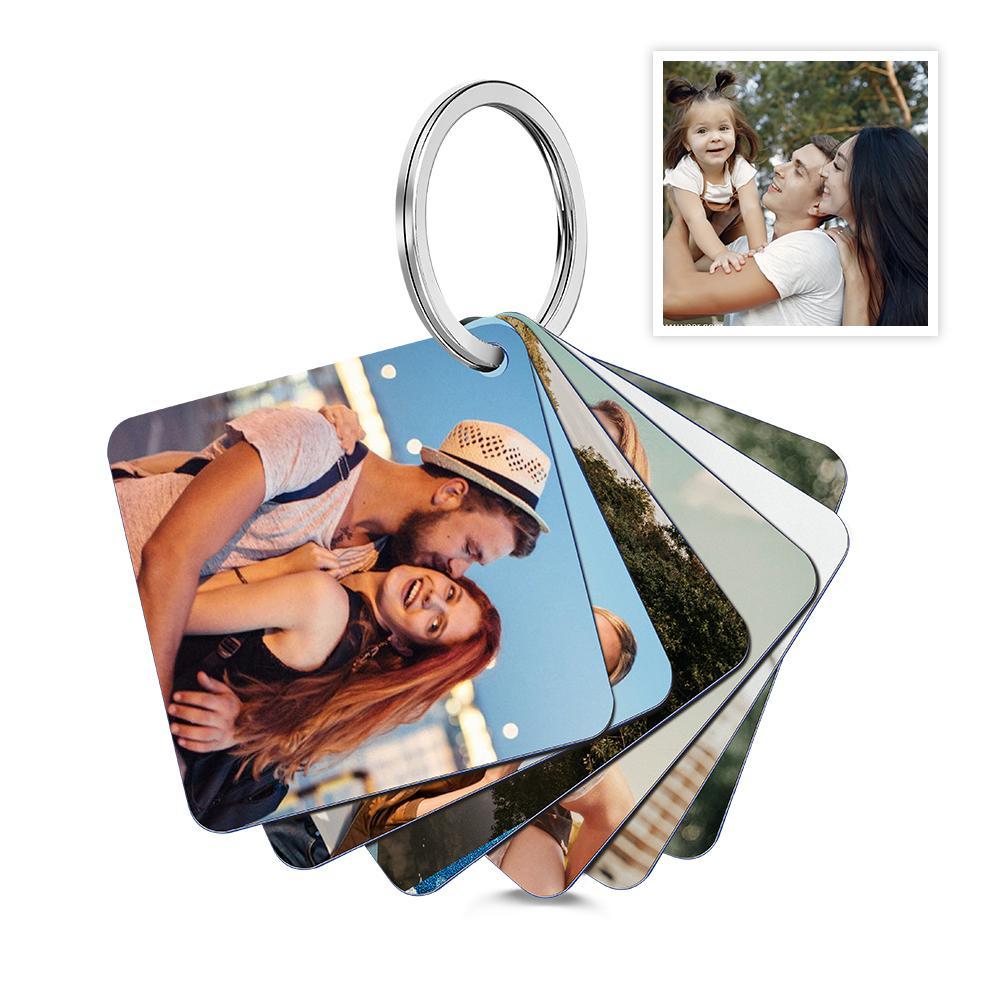 Custom Photo Felt Flip Book Keychain Personalized Double-sided Acrylic Keychain Gifts For Her - MyCameraRollKeychain