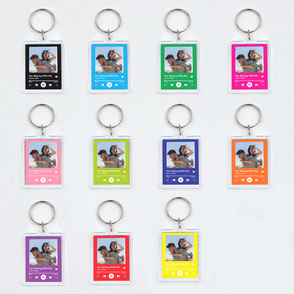 Custom Spotify Music Keychain Tap to Play NFC Tag Keychain Unique Gift for Lover - MyCameraRollKeychain