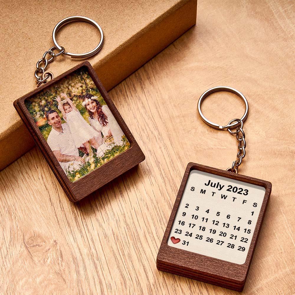 Custom Calendar Keychains Personalized Name Picture One-of-a-kind Personalized Gifts for Her - MyCameraRollKeychain