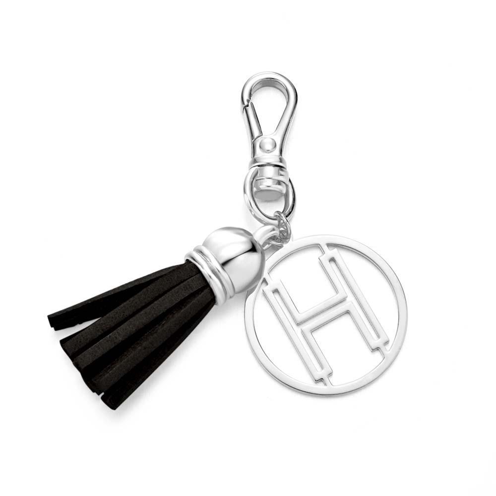 Initial Letter Tassel Keychain Personalized Monogram Keychain Gifts for Her - MyCameraRollKeychain
