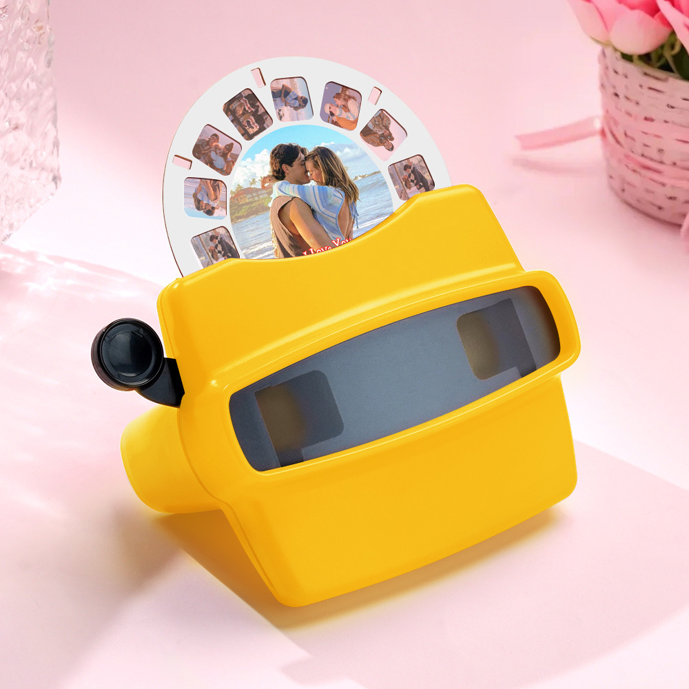 Custom Green 3D Viewfinder and Reel Personalized Gift with your own photos Text and Photo Viewer Multiple Films Available Gifts For Family - MyCameraRollKeychain
