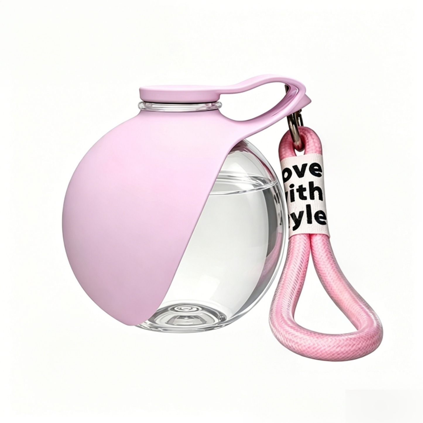 285ML 304 Stainless Steel Portable Dog Water Bowl Foldable Silicone Outdoor Pet Drinking Cup with Strap Hook