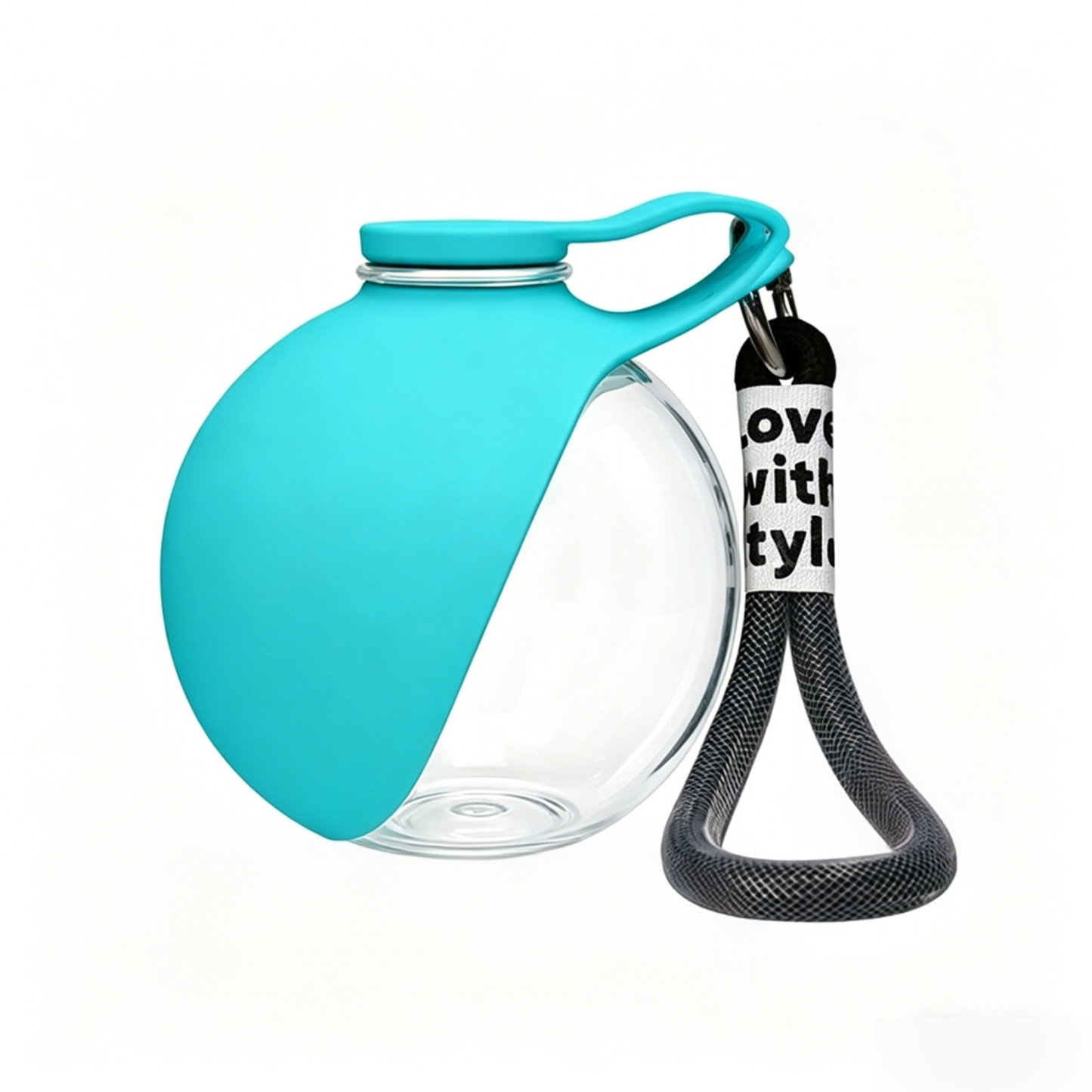 285ML 304 Stainless Steel Portable Dog Water Bowl Foldable Silicone Outdoor Pet Drinking Cup with Strap Hook