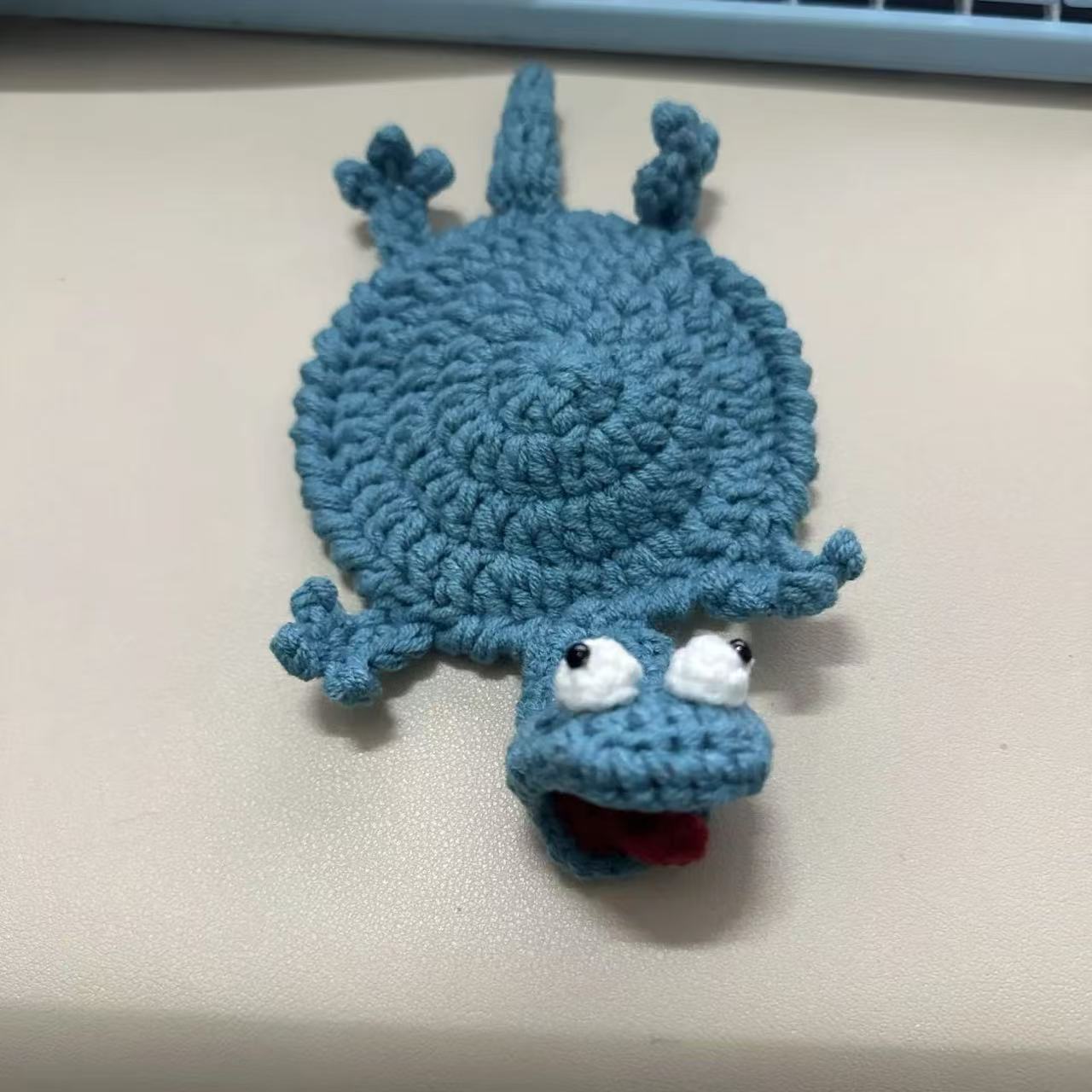 Cute Crochet Turtle Coasters Handmade Yarn Knitted Animal Cup Mats Novelty Finished Coasters