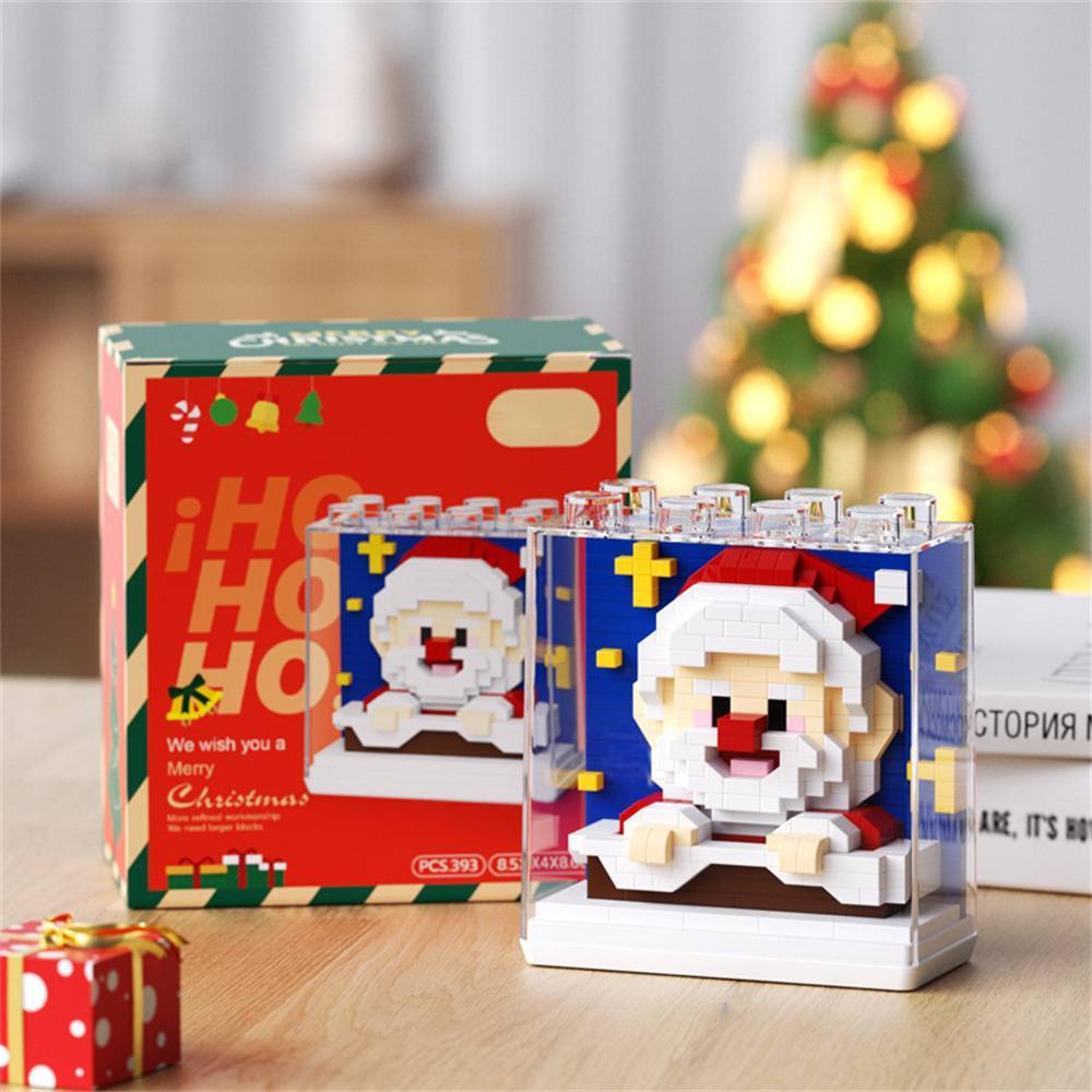 Christmas Building Block Toys with Cover Christmas Block Toys Gift for Kids - MyCameraRollKeychain