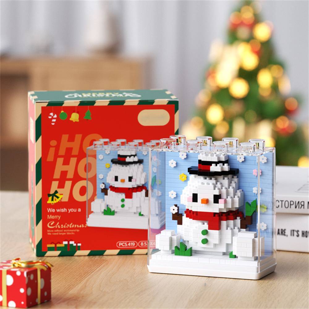 Christmas Building Block Toys with Cover Christmas Block Toys Gift for Kids - MyCameraRollKeychain