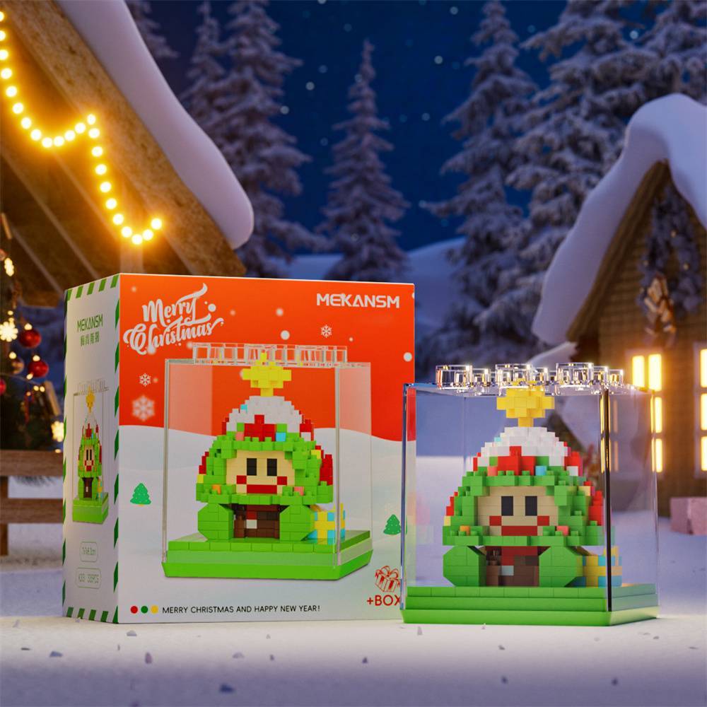 Christmas Building Block Toys with Cover Christmas Block Toys Gift for Kids - MyCameraRollKeychain