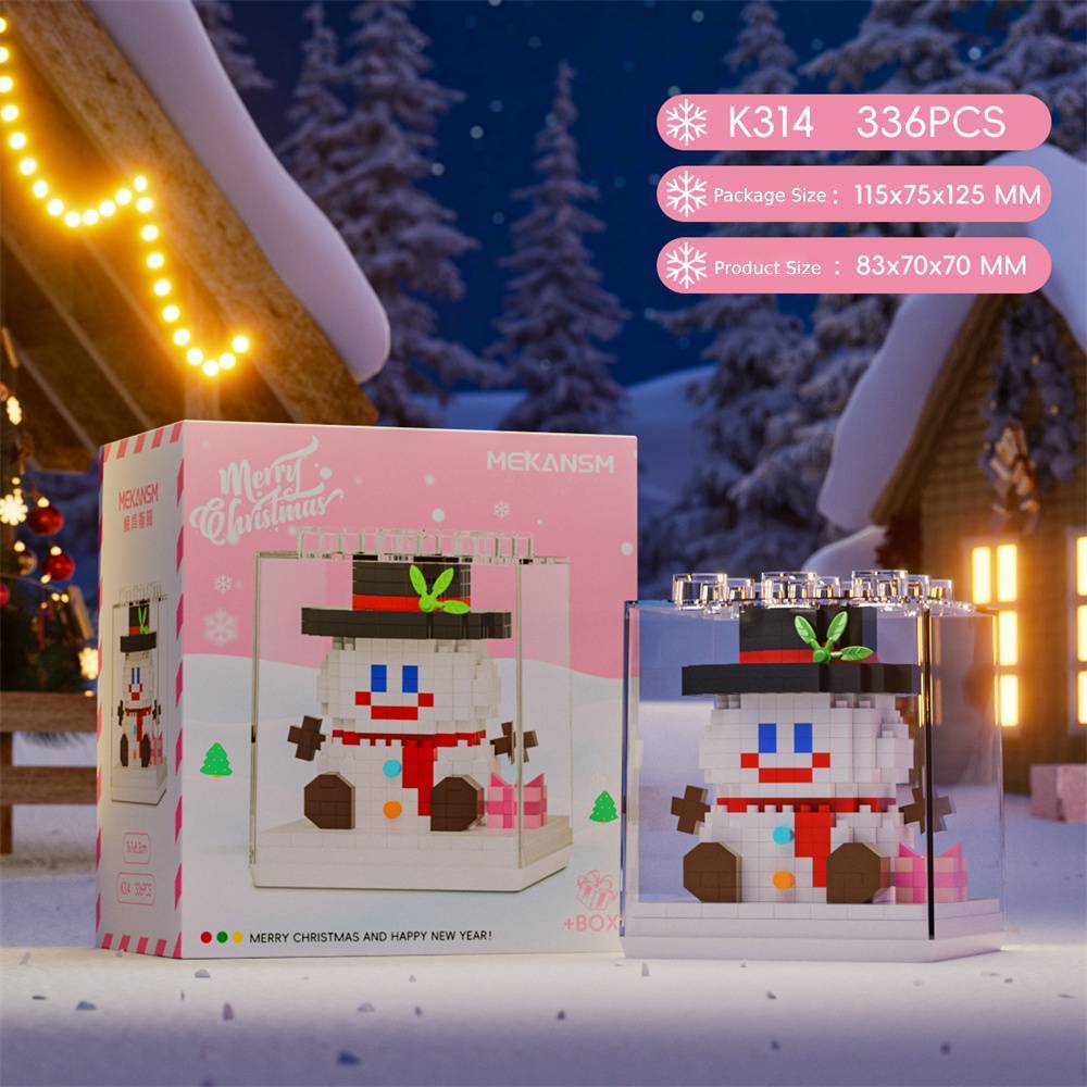 Christmas Building Block Toys with Cover Christmas Block Toys Gift for Kids - MyCameraRollKeychain