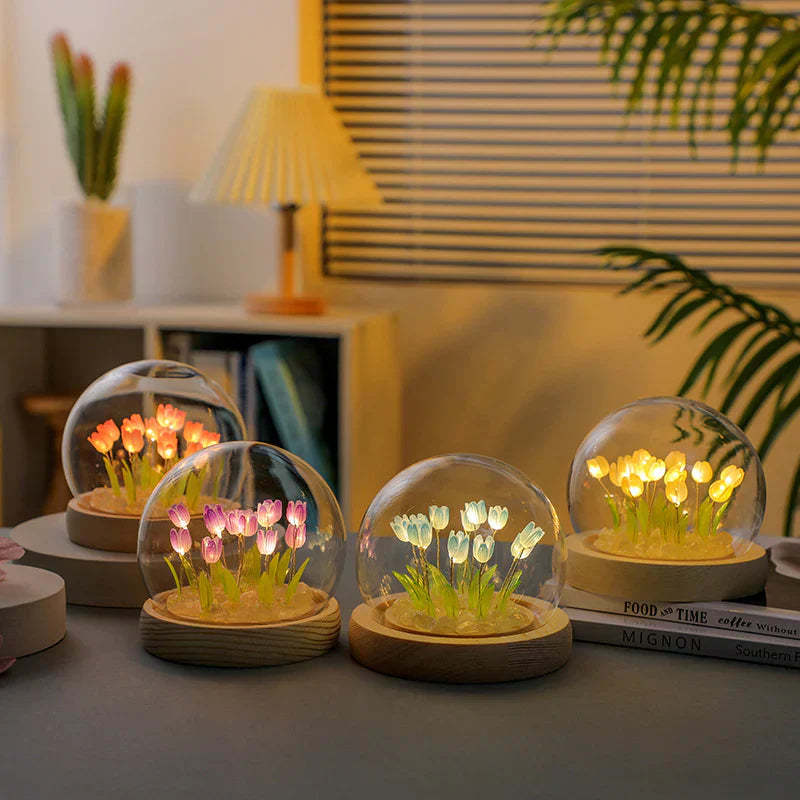 DIY Tulip Flower Night Light Romantic Handmade Gift for Love - customphotokeychain