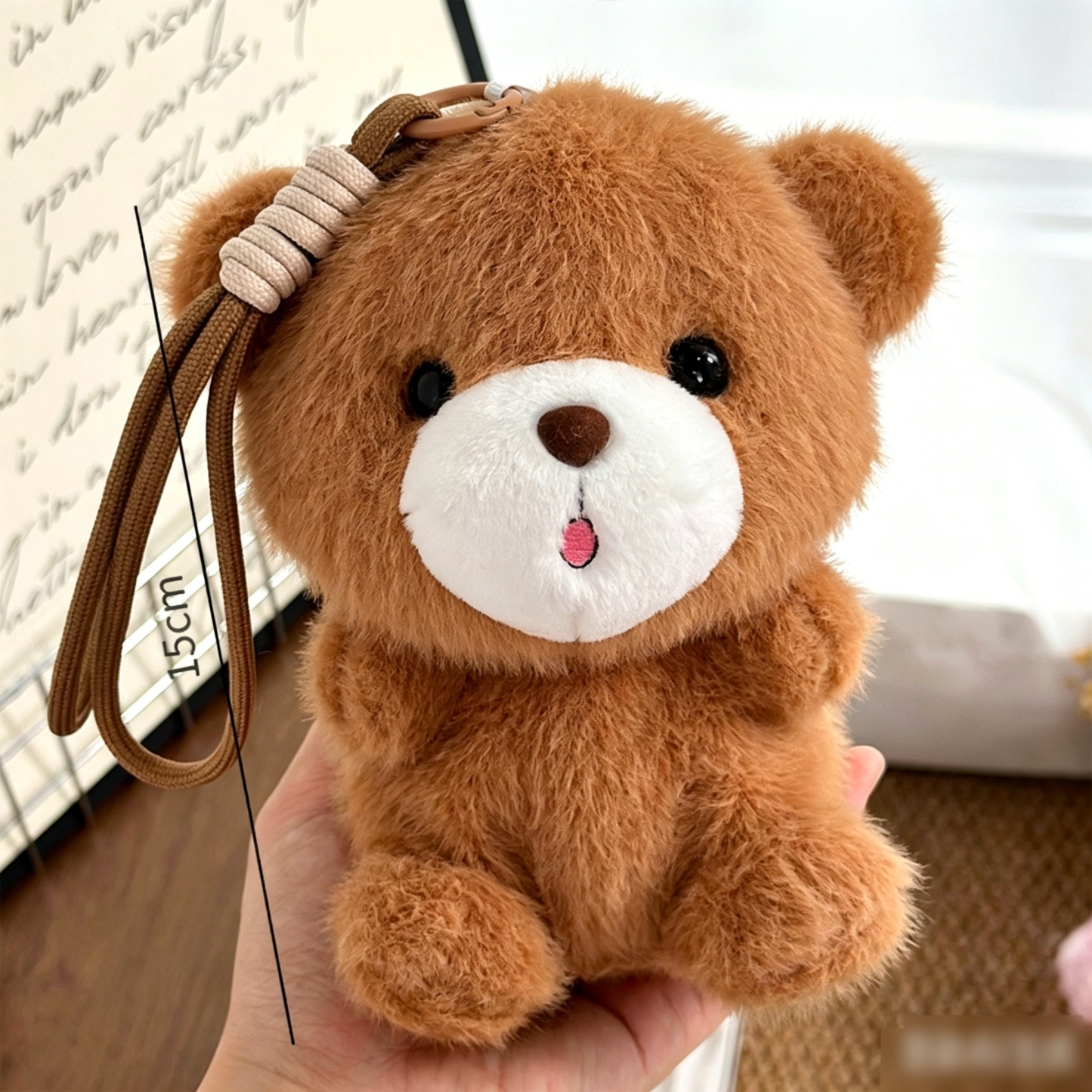 Kawaii Animal Plush Keychain Panda Bear Cow Pig Cute Stuffed Toy Charm Bag Pendant Soft Mini Plush Gift for Kids