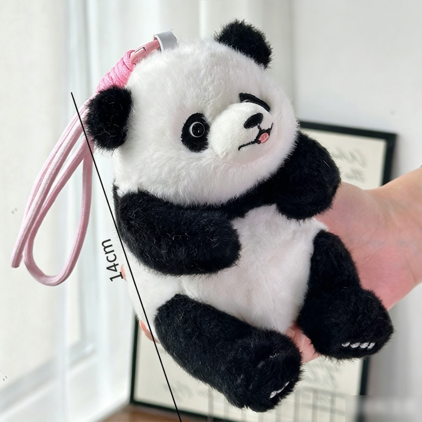 Kawaii Animal Plush Keychain Panda Bear Cow Pig Cute Stuffed Toy Charm Bag Pendant Soft Mini Plush Gift for Kids