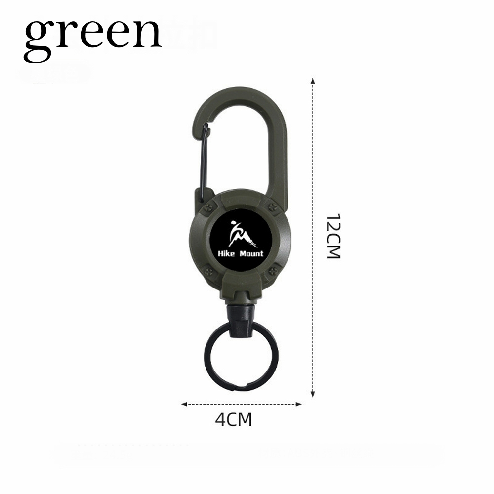 3 In 1 new multifunctional Retractable Pull Reel Carabiner Keychain, Strong Steel Wire Rope Buckle,Outdoor Sport Keychain Tool keychain accessories - MyCameraRollKeychain