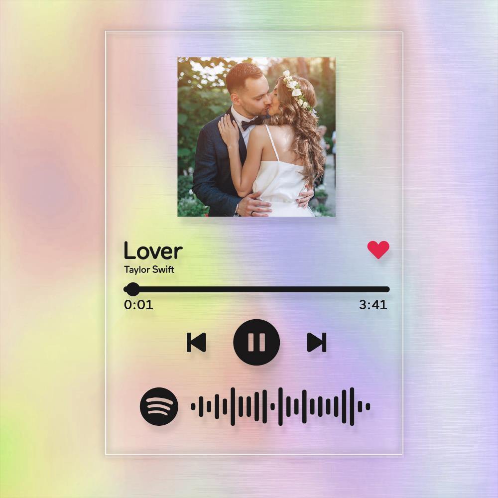 Custom Spotify Code Music Plaque For Lover(4.7IN X 6.3IN) - photowatch