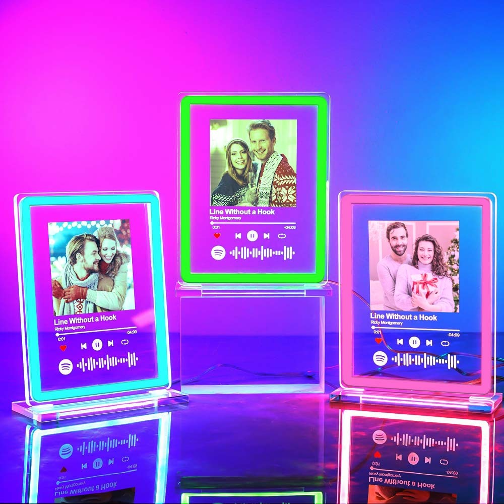 Personalized Photo Spotify Music Night Light Scannable Code Neon Sign Lamp For Couples - MyCameraRollKeychain