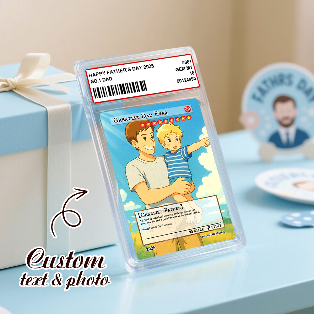 Custom Poke Card for Dad, Father’s Day Gift, Personalized Poke Card, Unique Present for Father