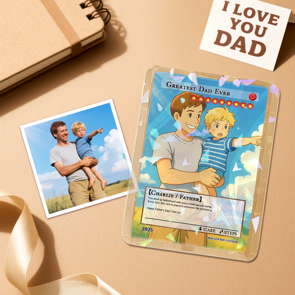 Custom Poke Card for Dad, Father’s Day Gift, Personalized Poke Card, Unique Present for Father