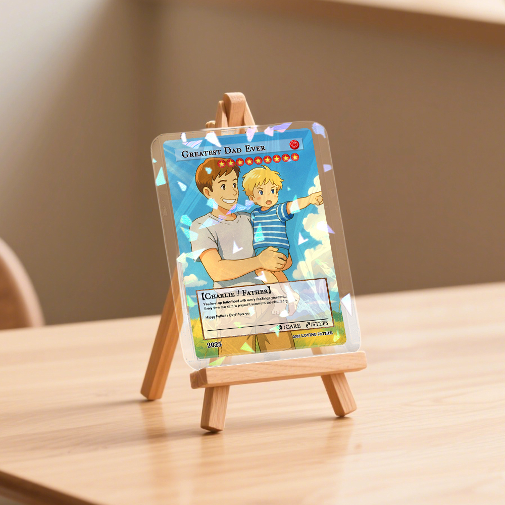 Custom Poke Card for Dad, Father’s Day Gift, Personalized Poke Card, Unique Present for Father