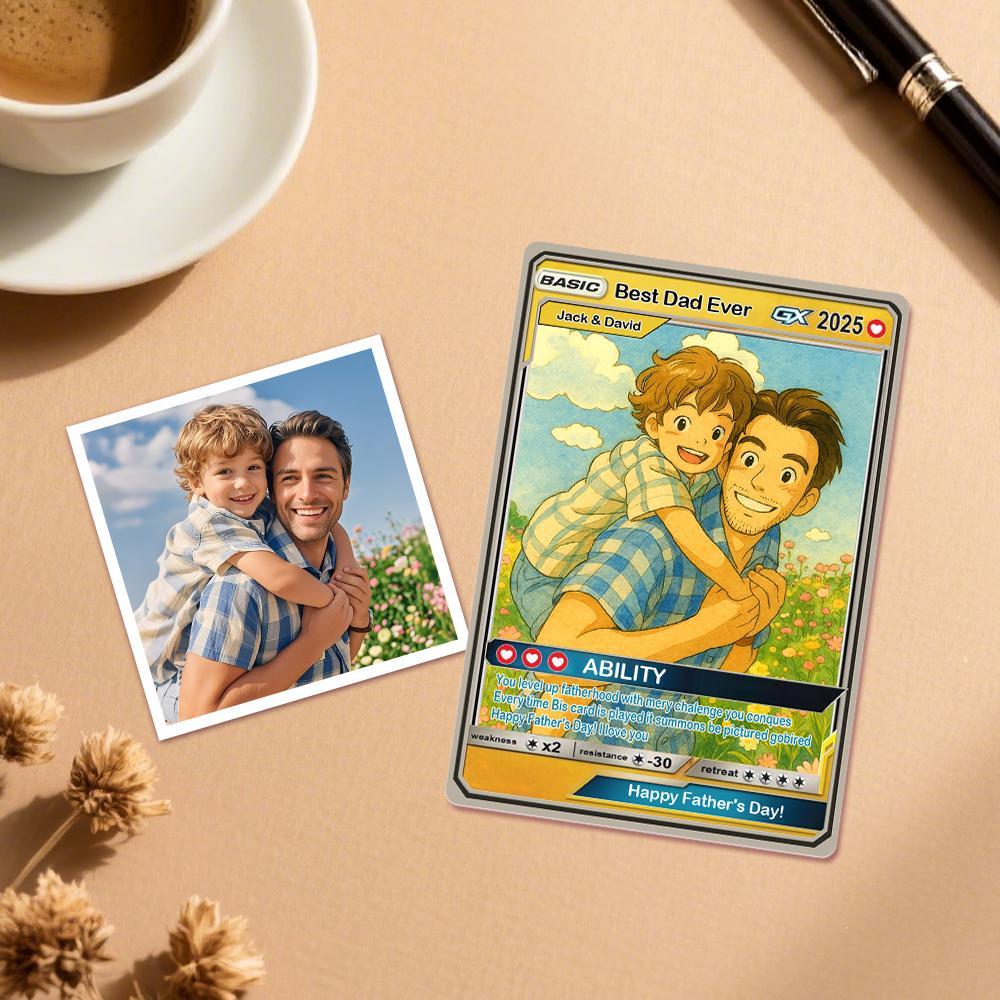 Personalized Father’s Day Poke Card, Custom Gift for Dad, Unique Poke Card Present