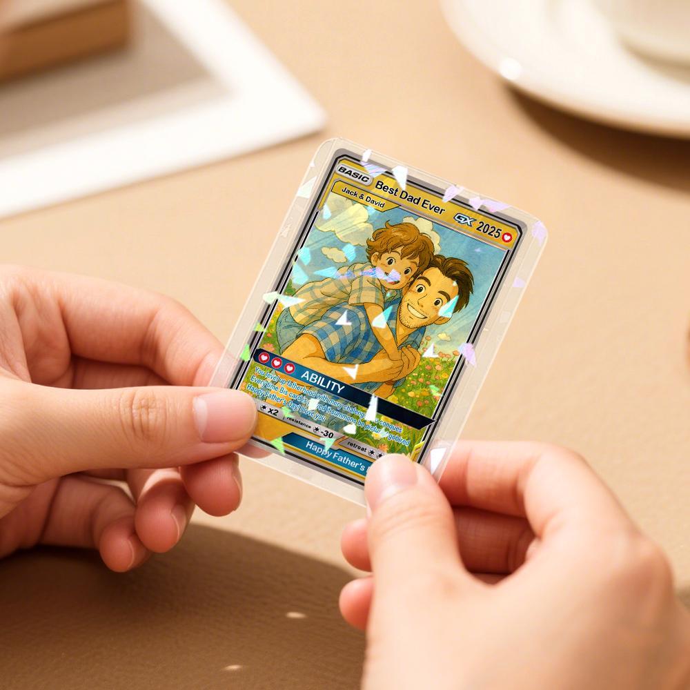 Personalized Father’s Day Poke Card, Custom Gift for Dad, Unique Poke Card Present